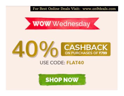 Mamaearth - Flat 40% Cashabck on Orders Above 799 + Extra 5% Discount