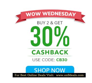 Mamaearth Wow Wednesday - Buy Any 2 Products & Get FLAT 30% Cashback + Extra 5% Discount
