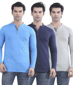 Maniac Multicolour Cotton T-shirt - Pack Of 3
