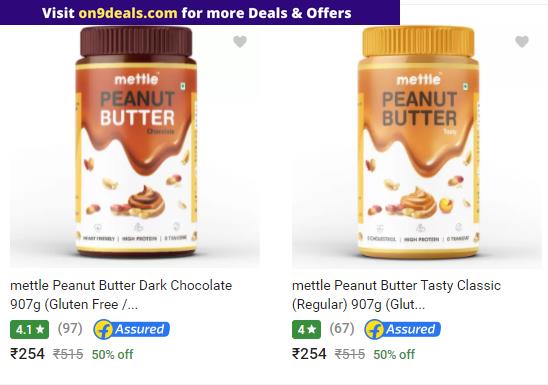Mettle Peanut Butter Minimum 50% Discount From Rs.254