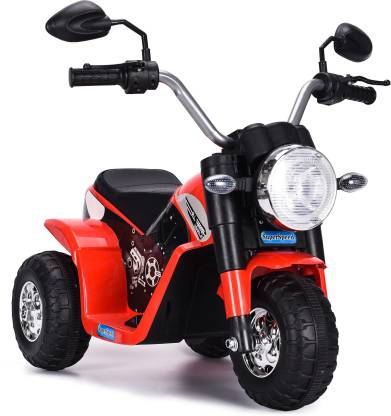 Miss&Chief Premium Bike Style 6V 4.5 AH 15W Battery Powered Ride On with rechargeable batteries,Music&Light Bike Battery Operated Ride On