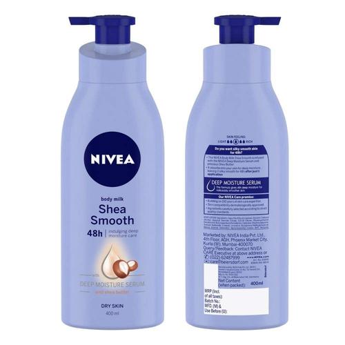 NIVEA Body Lotion for Dry Skin, Shea Smooth, with Shea Butter, For Men & Women, 400 ml