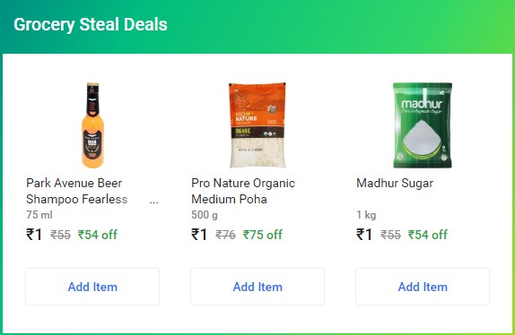 Order Anything From Flipkart SuperMarket Of Rs.200 Or More & Get Products of Rs.186 Only For Rs.3