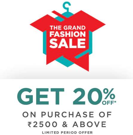 Pantaloons Sale Upto 60% Discount + Extra 20% Discount on Rs.2500 + Free Shipping