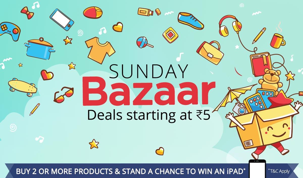 Paytm - Sunday Bazaar Best Deals Starting From Rs.5