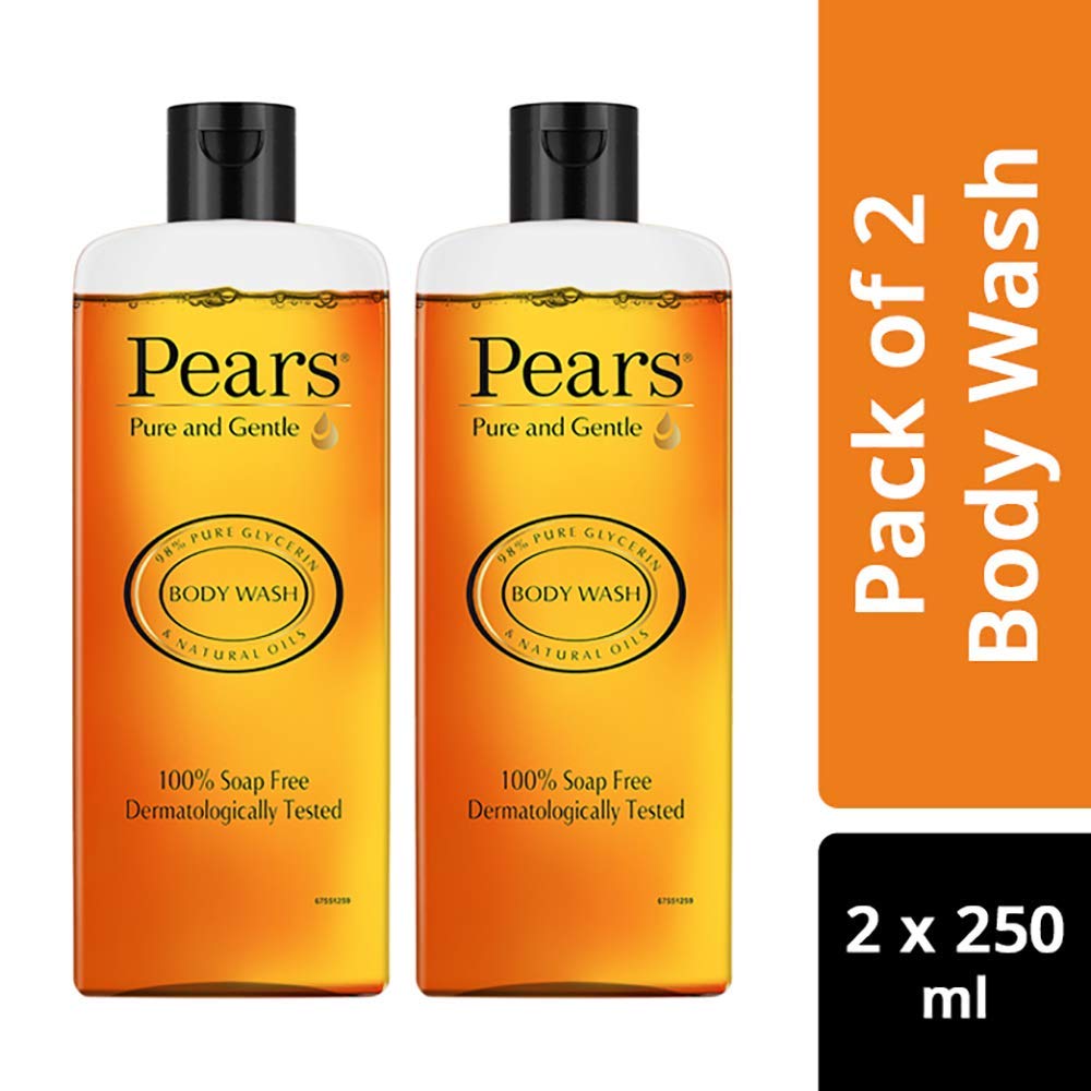 Pears Pure and Gentle Body Wash, 250ml (Pack of 2)