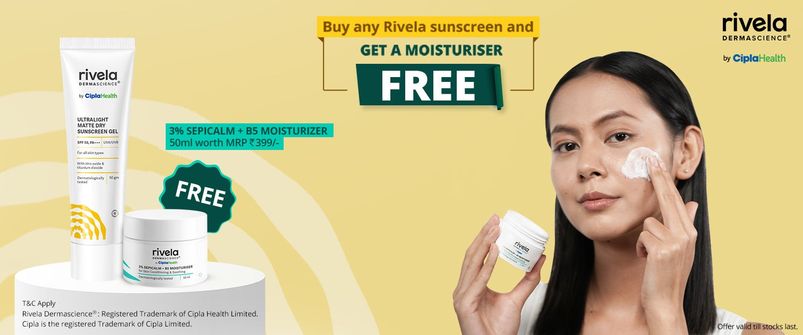 Buy Rivela Dermascience By Cipla Ultralight Matte Sunscreen Gel And Get FREE Moisturizer Worth Rs 399