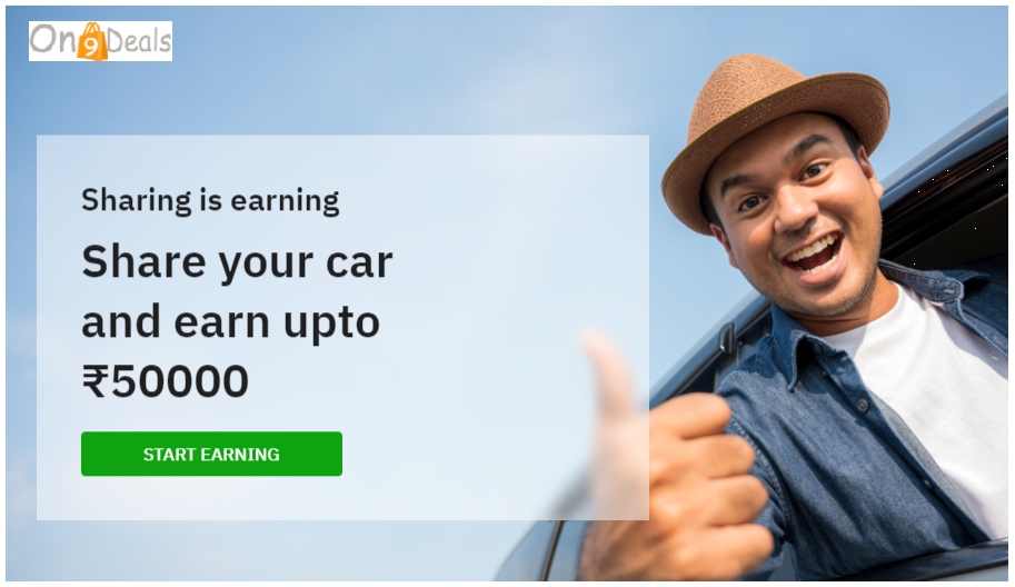 Share Your CAR And Earn Upto Rs 50,000/Month + Rs 5000 Joining Bonus