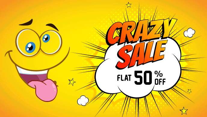 Shopclues - Crazy Sale Flat 50% Off on Everything +  20% SuperCash
