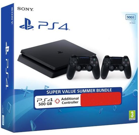 Sony PlayStation 4 (PS4) Slim 500 GB with Extra Dual Shock 4 Controller