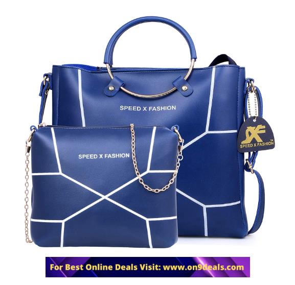 Speed X Fashion Women's Handbags And Shoulder Bag Combo (Blue)