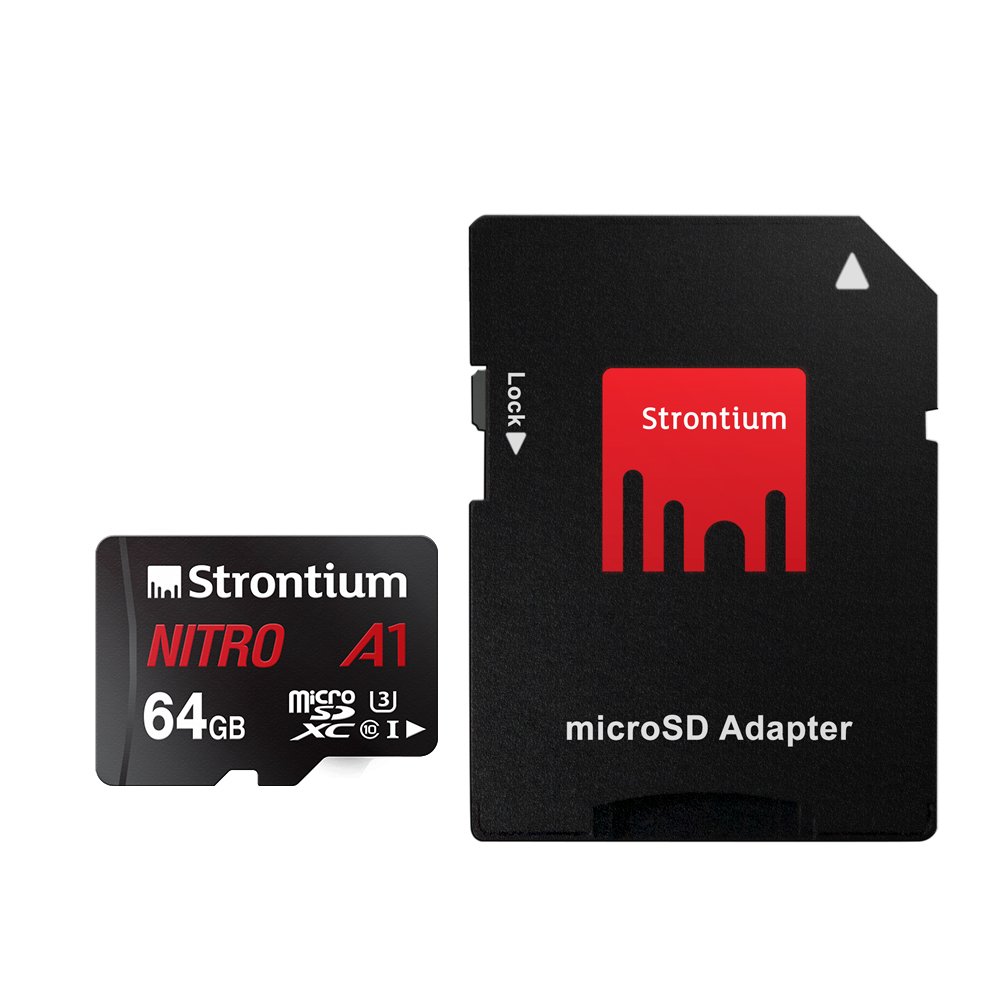 Strontium Nitro A1 64GB Micro SDXC Memory Card 100MB/s A1 UHS-I U3 Class 10
