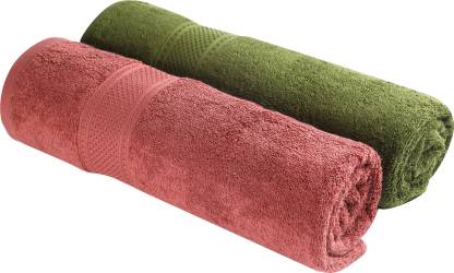 Trident Cotton 460 GSM Bath Towel Set  (Pack of 2)