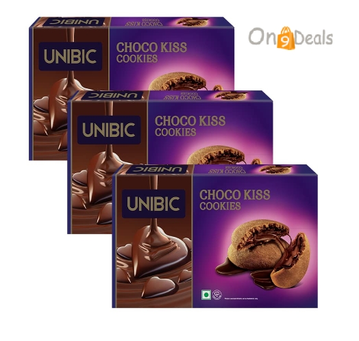 Unibic Choco Kiss Cookies - 250g (Pack of 3) 50% Off @ Rs.225