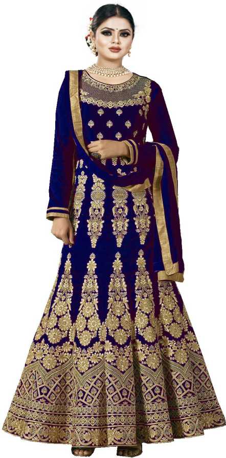 Vilisa Creation Embroidered Semi Stitched Anarkali Gowns From Rs.341