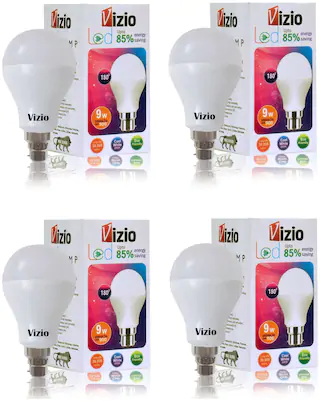 Vizio 9 watt Premium Quality Led Bulb (Set of 4) with 6 Months warranty
