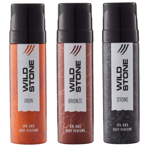 Wild Stone Iron, Bronze and Stone Perfume Body Spray Combo for Women, Pack of 3