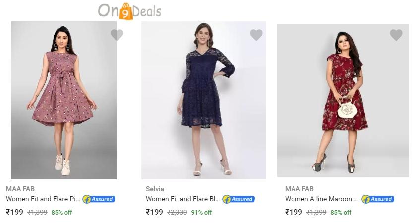 Women;s Dresses Upto 80% Discount Starting From Rs 199