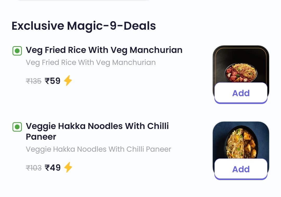 Wow Momo - Veg Fried Rice With Manchurian @ Rs.59 || Veg Hakka Noodles With Chili Paneer @ Rs.49