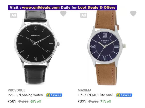 Wrist Watches Upto 75% Discount