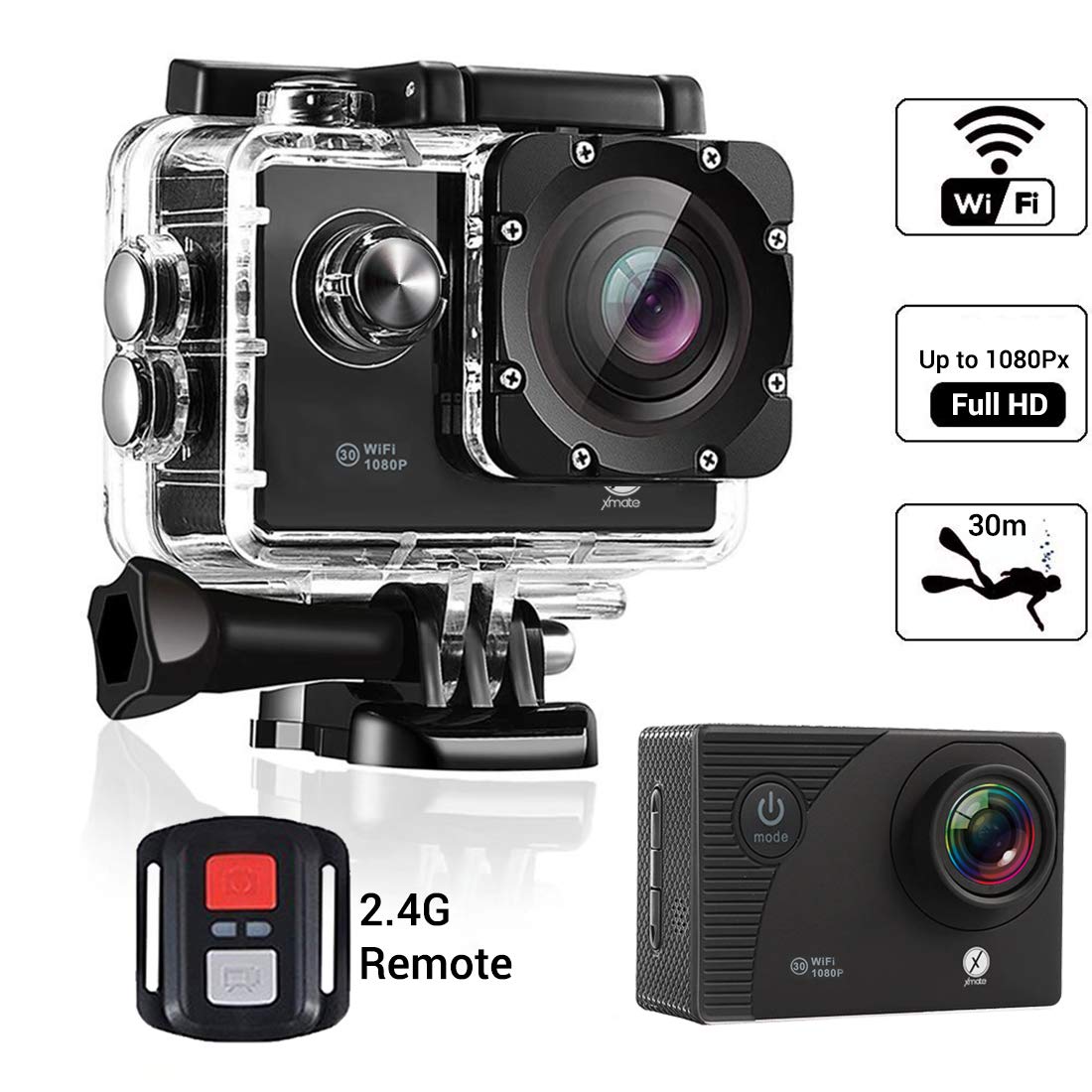 Xmate Shot 16 Mega Pixel WiFi Sports Waterproof Camera