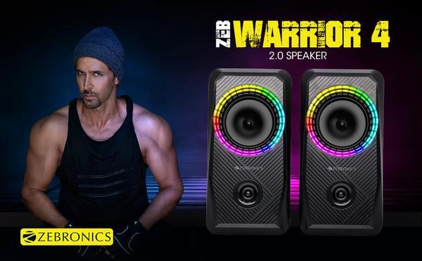 ZEBRONICS Zeb-Warrior 4, 2.0 Speaker for PC, Laptops, Desktop