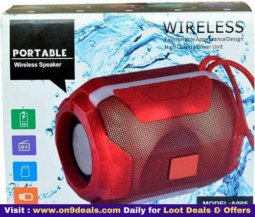 A005 Portable Wireless Speaker @ Rs.209 + Free Shipping