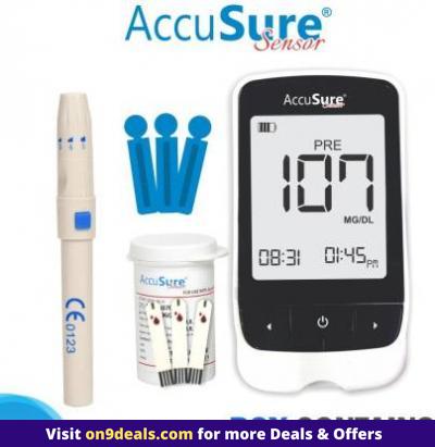AccuSure Sensor 4th Generation GDH FAD ENZYME ISO 15197: 2015 Glucometer