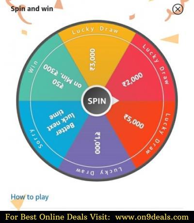 Amazon Fashion Spin And Win Up To Rs.5000 & Other Exciting Rewards