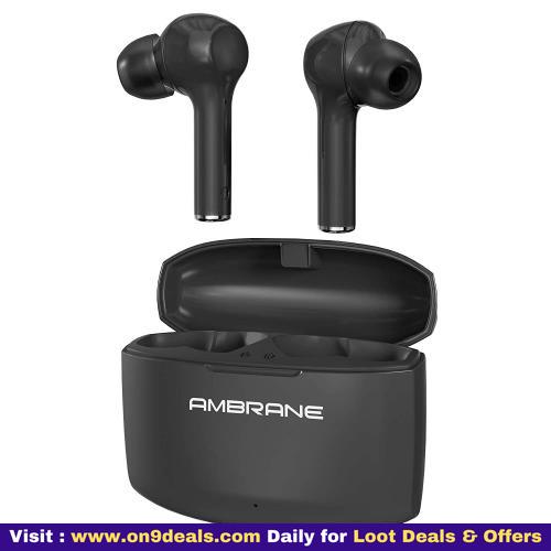 Ambrane NeoBuds 33 True Wireless Earbuds with 15 Hours Total Playtime, High Bass Immersive Sound,