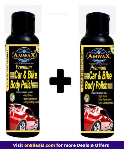 Amwax Premium White Car and Bike Body Polish 120ML Pack of 2