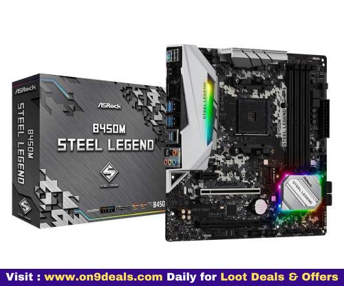ASRock B450M Steel Legend Socket AM4 / AMD 3rd Generation Ryzen B450 / DDR4 / Quad CrossFireX / MicroATX Motherboard