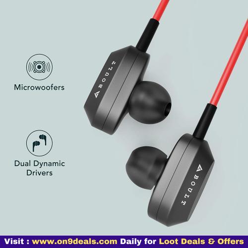 Boult Audio BassBuds X2 in-Ear Dual Driver Wired Earphones with Microphone and Deep Bass