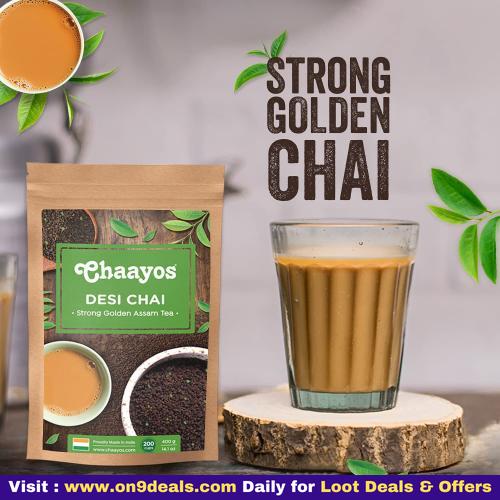 Chaayos Tea Gold | Strong Golden Assam Tea | Desi Chai | Crop Of 2021 40gms @ Re.1 (select Users)