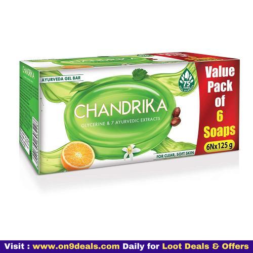 Chandrika Glycerine Ayurveda Gel Bar, 125g (Pack of 6)