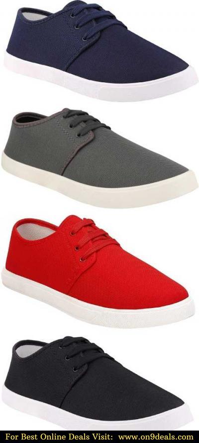 Chevit Combo Pack of 4 Casual Sneakers With Sneakers For Men @ Rs.499 Only