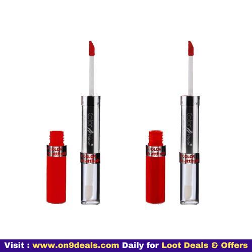 Color Fever 2 in 1 Super Matte Lip Color with Transparent Lip Gloss - Buy 1 Get 1 Free