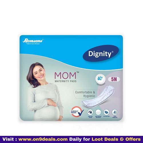 Dignity Mom Maternity Pads, Comfortable & Hygenic, Medium, 5 Pcs/Pack (Pack of 1)