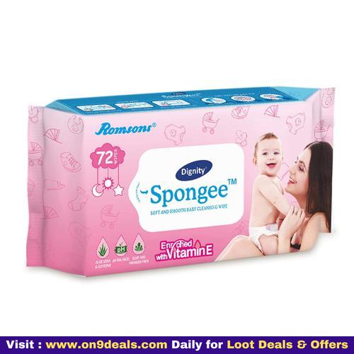 DIGNITY Spongee Baby Wet Wipes 72 Wipes Pack