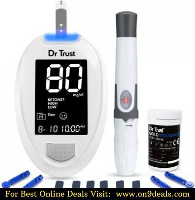 Dr. Trust (USA) Digital Glucose Blood Sugar testing Monitor Machine with 10 Strips Glucometer