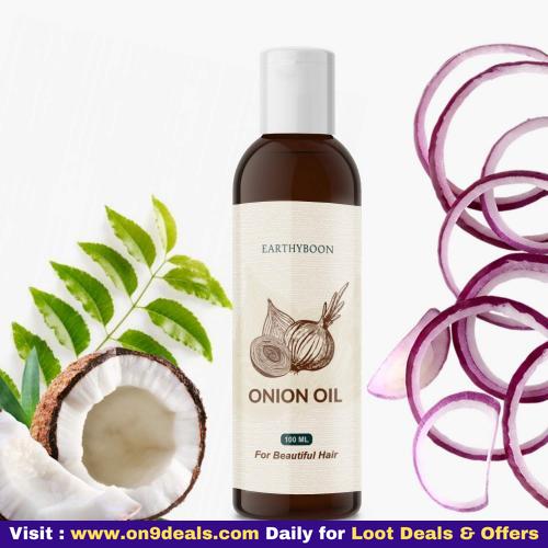 Earthy Boon Red Onion Oil Blended With Essential Oils (Onion Oil 100ml)