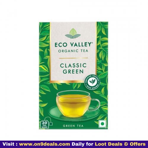 Eco Valley Organic Green Tea - Classic Green, 30 Tea Bags