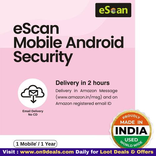 eScan 1 User 1 Year Mobile Android Security (Email Delivery - No CD)