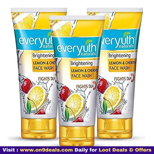 Everyuth Naturals Brightening Lemon & Cherry Face wash 50g Buy 2 get 1 free