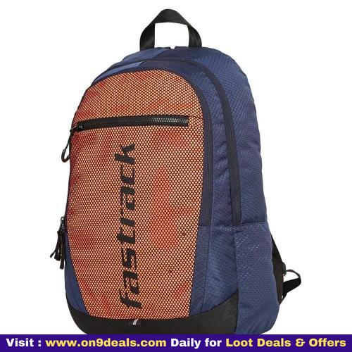 Fastrack Orange School Polyester Backpack