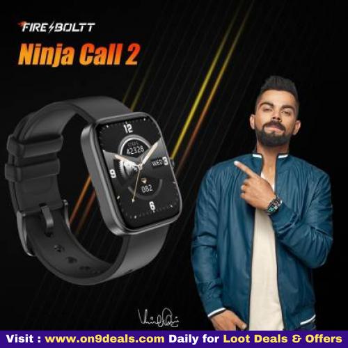 Fire-boltt Ninja Call 2 (1.7 Inch) Bluetooth Calling Play Games Smartwatch Spo2, Heart Rate Tracking, Sleep Monitoring