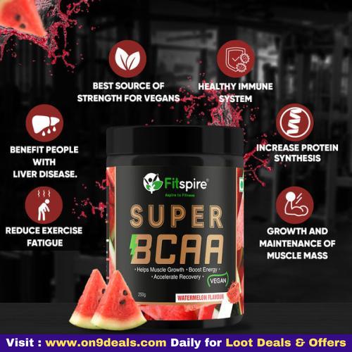 Fitspire Super BCAA 100% Powerful Intra Workout (250 Gm - 25 Servings)