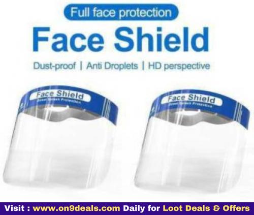 Full Face Shield Universal Face Protective Visor for Eye Reusable Safety Face Shield Pack of 2