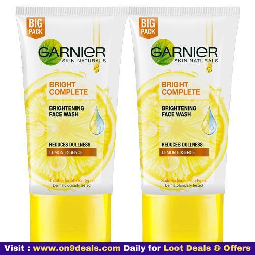 Garnier Bright Complete Vitamin C Facewash, 150 g, Pack of 2
