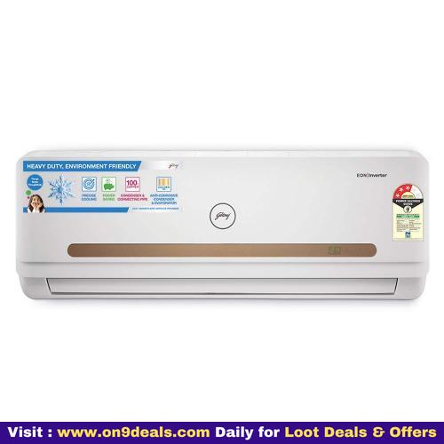 Godrej 1.25 Ton 3 Star Inverter Split AC (AC 1.25T GIC 15STC3-WTA Split, Copper, Tri-Filter Air Purification System)